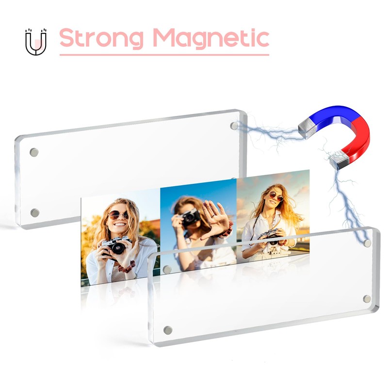 Vowcarol Photo Booth Frame 2x6 Picture Frame, Clear Acrylic Frame,