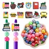 School Theme 16mm Acrylic Beads for Pens 52PCs & Silicone