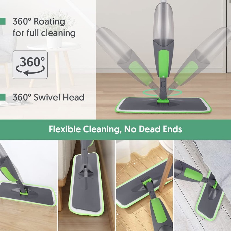 Spray Mop, ILAVCOOL Floor Mops for Floor Cleaning with 3