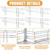 MorningRo 4 Pcs Chrome Wire Shelf Ledge 18" L x