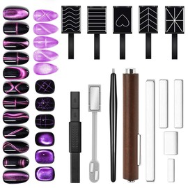 14Stück Nagelmagnet Set,Magnetstab für Cat-Eye-Gel-Nagellack,Nail Art Werkzeug Magnetstift DIY Magic 3D Magnet Stick,Nägel-Cat-Eye-Design-Werkzeuge,Maniküre-Zubehör