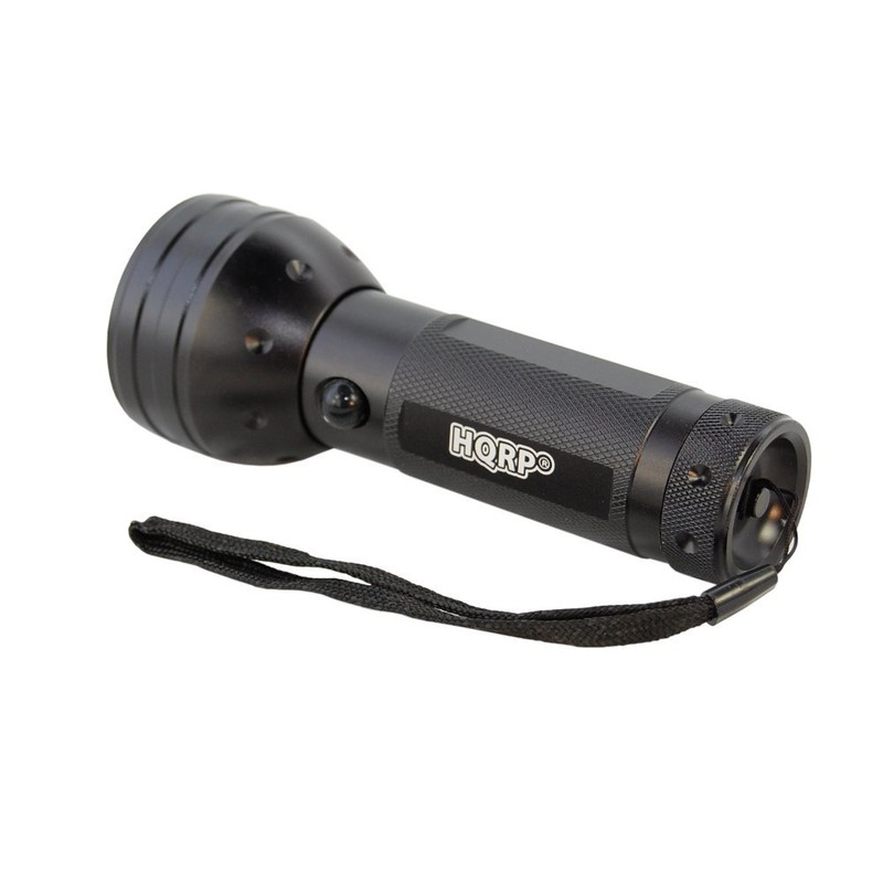 HQRP 51 LEDs Red Light LED Black Flashlight with a