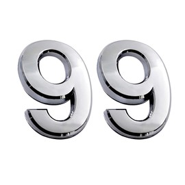 2.75 Inch Adhesive House Numbers, Mailbox numbers, Street Door Numbers, Self-stick Address Signs for Apartments, Double Silver Number 9