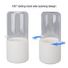 Makeup Brush Holder White with Pearl Filling Rotating 180 Degree