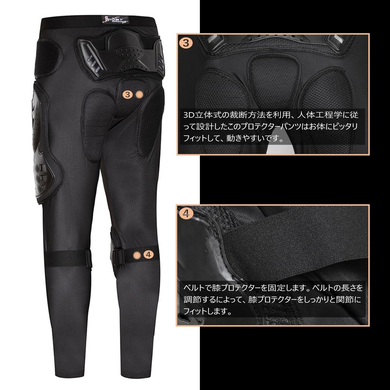 RENHE Men's Motorcycle Protector, Inner Protector, Summer Protection, Lower Body,