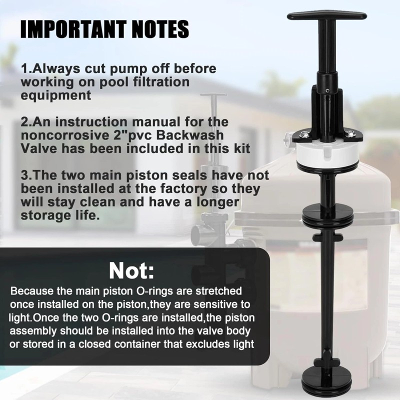 for Pentair FNS and FNS Plus Push Pull Backwash Valve