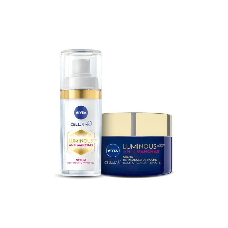 Kit - Nivea Luminous 630 Antimanchas Serum Crema De Noche