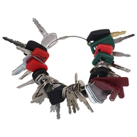 JZGRDN Heavy Equipment Key Set 39PCS Compatible with Bobcat, John Deere, Caterpillar, Komatsu, Takeuchi, Hitachi, JCB, Genie, JLG, Clark, Hyster,Excavators, Loaders, Backhoes, Tractors & More