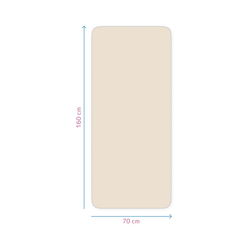 2X Jersey 100% Cotton Fitted Sheet for 160 x 70