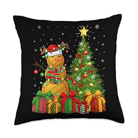 Water Polo Ball Snowman Xmas Tree Santa Water Polo Christmas Throw Pillow