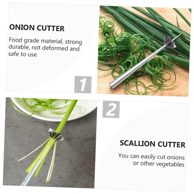 SHOWERORO 1pc Copper Needle Scallion Cutter Multifunctional Vegetable Slicer for