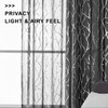 FINECITY Curtains, 2 Pair Black Silver Sheer, 52 x 84