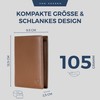 VON HEESEN® Wallets Men & Women, cognac brown, With XL