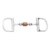 Korsteel Stainless Steel Copper Roller Mouth Dee Ring Snaffle Bit,