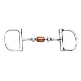 Korsteel Stainless Steel Copper Roller Mouth Dee Ring Snaffle Bit, 5"