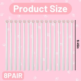 8 Pairs Cat Paw Chopsticks Set, Pink Chopsticks, Cute Chopstick Suitable for Daily Dining and Special Occasions