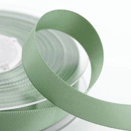 Italian Options - Satin Ribbon - Premium Double Sided - Sage Green - 10mm x 25 Metre Rolls