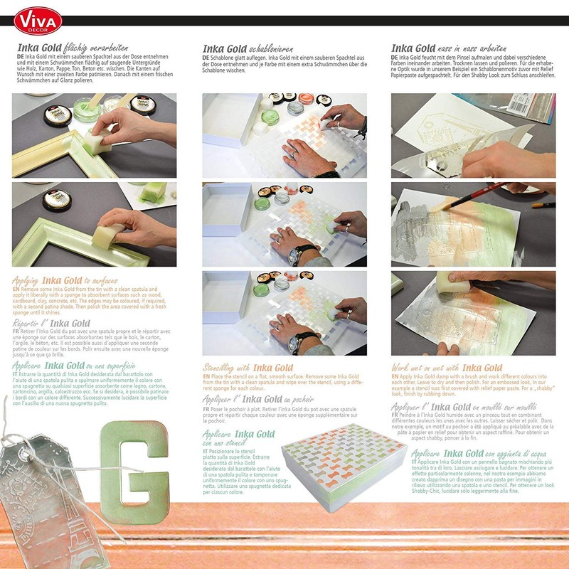 Viva Decor Inka Gold, set of 3 colours.