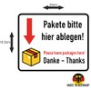 Daged Sticker Size 20 x 16 cm Post Delivery Parcel