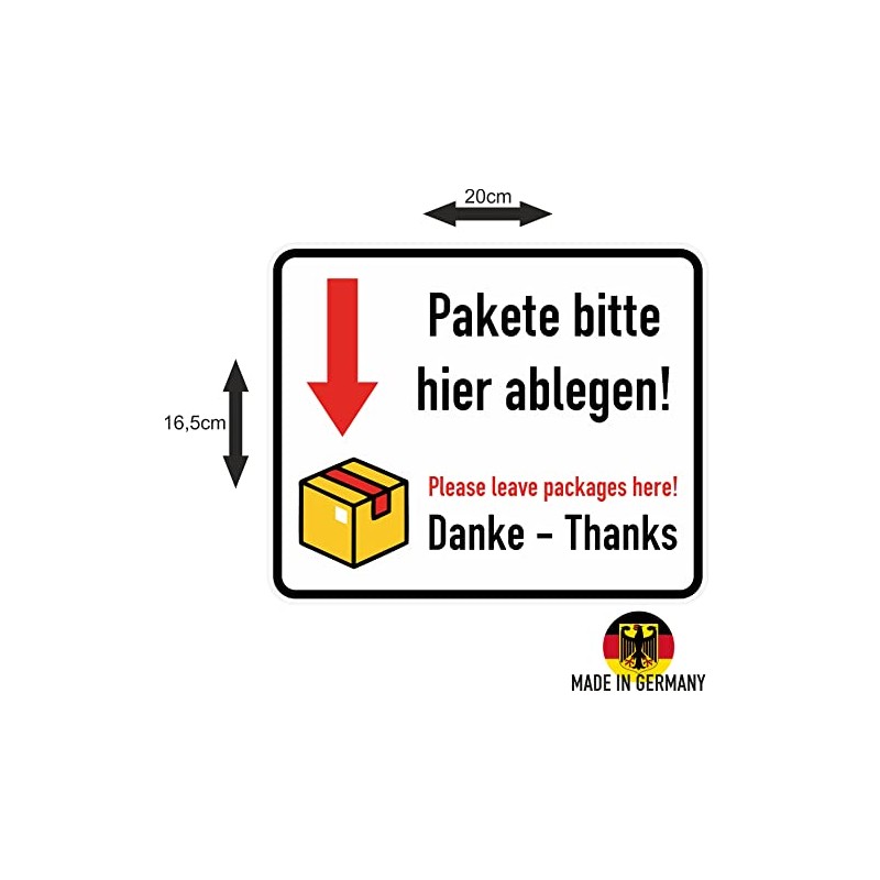 Daged Sticker Size 20 x 16 cm Post Delivery Parcel