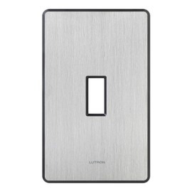 Lutron Fassada 1 Gang Wallplate for Toggle-Style Dimmers and Switches, FW-1-SS, Stainless Steel (1-Pack)