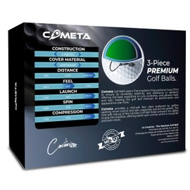 LA CACARIZA Cometa Tour Golf Balls | Pack of 12 | Premium | 3 Layers | Increase Speed | Improve Control | The Mexican Golf Ball