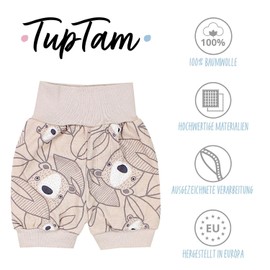 TupTam Unisex Baby Summer Shorts Cotton Pack of 5, Dark blue green dinosaur denim blue stripes grey