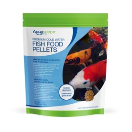 Aquascape 98870 Premium Cold Water Fish Food Pellets for Small to Medium Pond Fish, Medium Pellet, 1.1 Pounds