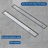 Neodrain 24-Inch Brushed Linear Shower Drain, 2-in-1 Flat & Tile