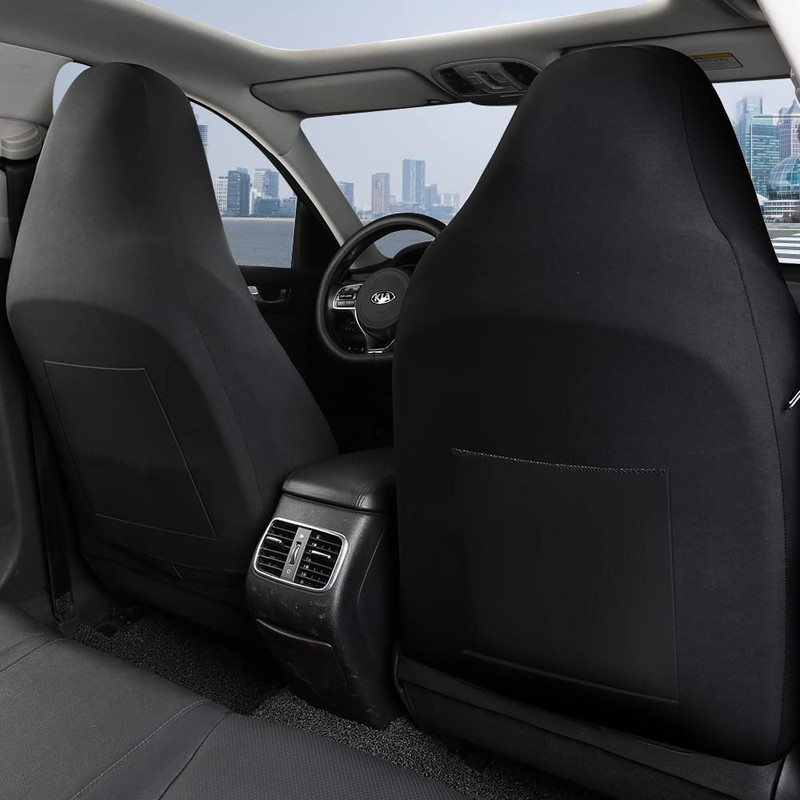 GIANT PANDA Front Seat Covers for Bucket Seats, Faux Leather