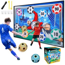 VATOS Soccer Ball Game Set for Kid Indoor Outdoor Backyard Toss Soccer Goal Game