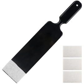 NEWISHTOOL Long Reach Auto Bulldozer Squeegee, Mini Paddle Scrubber for Window Tint Film Installing and Vehicle Windshield/Rear Window Glass Cleaning, 1 PC Bulldozer Tint Tool and 3 PCS Scrub Pads