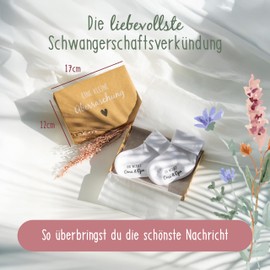 Amari Baby Socks Gift Set - "Du wirst Opa" - Announce Pregnancy with Cute Gift Box - Perfect Baby Gift for Expecting Grandparents