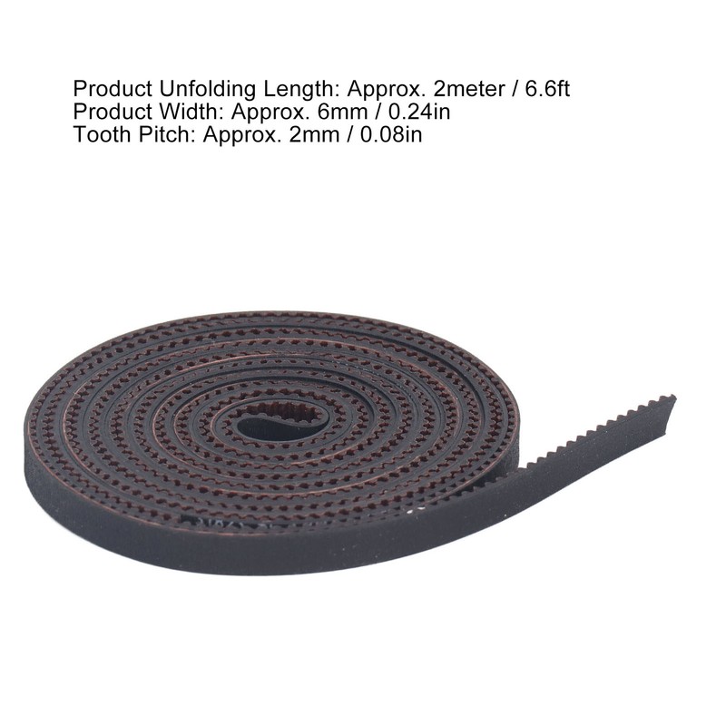 GT2 Timing Belt 3D Printing Open 6mm Width 2mm Picth
