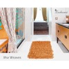 Lashuma Cuddly Rug for Bathroom, Honey Yellow, Washable Shower Mat,