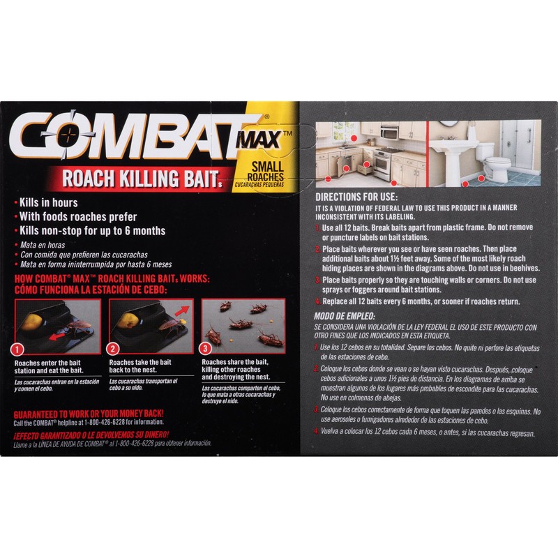 Combat Source Kill Max R1 Roach Bait, 12 Count
