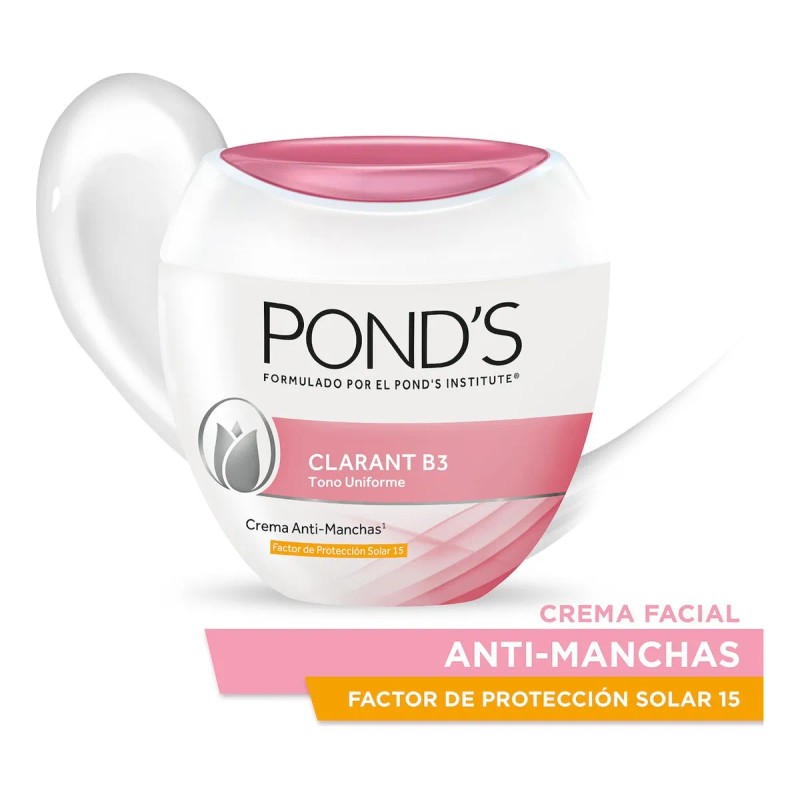 Pond's Crema Facial Clarant B3 Antimanchas con Protección Solar, 200g