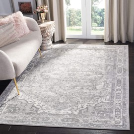 Safavieh Brentwood Collection BNT852B Medallion Distressed Accent Rug, 2' x 4', Cream / Grey