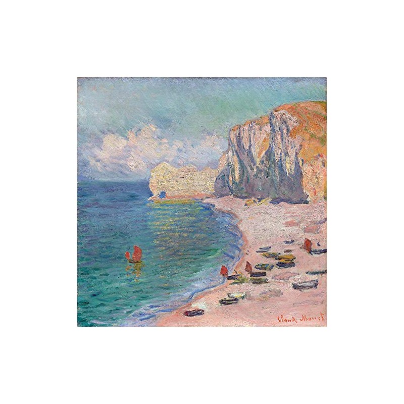 Seascape Shore Beach sea by Claude Monet Accent Tile Mural