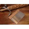 [3 PACK] Stainless Steel Dough Scraper with Wooden Handle -