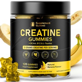 Creatine Monohydrate Gummies 5000mg 120 Vegan Gummies 30 Servings