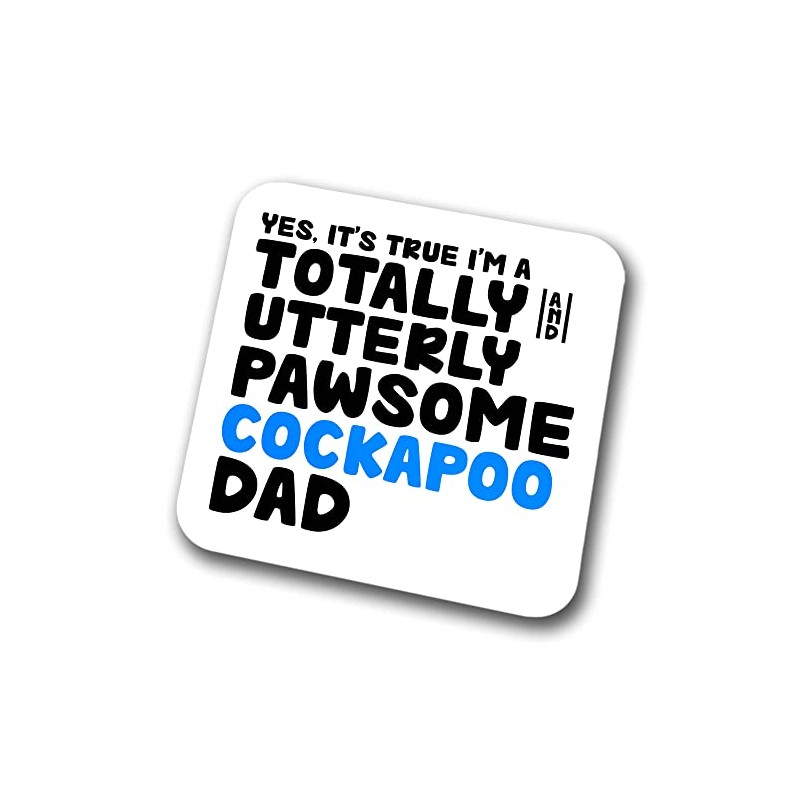 Cockapoo Coaster Pawsome Cockapoo Dad | Pet Present for Cockapoo