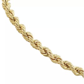 Old English Jewellers 9ct Gold & Silver 18 inch Rope Chain - 5mm Width - Men's or Ladies