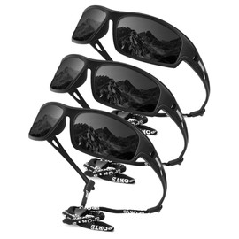 KALIYADI Polarized Sunglasses-Men Sports Sun-Glasses: Mens Sunglasses UV400 Protection for Running Fishing Golf