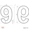 KTC-HOME - Premium House Number White Including Mounting Material -