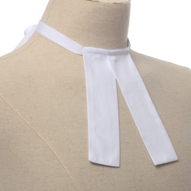 Blessing Simple Lawyer Band Collar Court Ties White