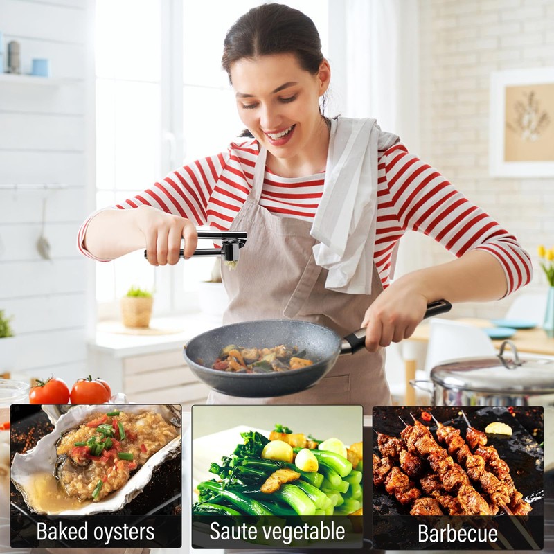 Garlic Press, Heavy Duty Garlic Mincer & Crusher, Easy Squeeze