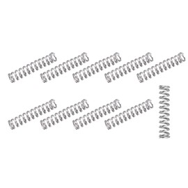 sourcing map Compression Springs (0.3x2mm OD,10mm Free Length) 20Pcs, 304 Stainless Steel Extension Spring - for Shop Home Repairs, DIY Projects, Silver Tone