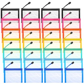 FdcZeyxior 28 Pieces Mini Mesh Coin Pouch Clear Small Nylon Zipper Cosmetic Bags Small Travel Mesh Lipstick Makeup Organizer Bags with Zipper for Women Purse Toiletries Cosmetics Supplies