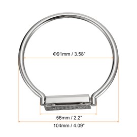 sourcing map Semicircle Handbag Handle Frame, 2Pcs 4.09" Metal Purse Handles Clutch Bag Handles Replacement for Purse Making DIY, Silver